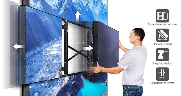 Display-væg-monteringssystem