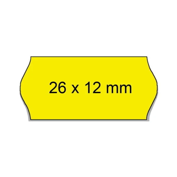 Prismærker 26x12mm gul