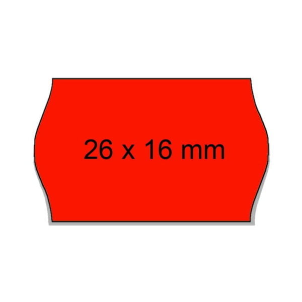 Prismærker 26x16mm rød